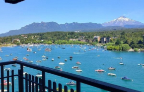 Espectacular vista al lago y al volcán